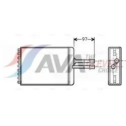AVA QUALITY COOLING Wärmetauscher, Innenraumheizung ol6216 für Vaughall