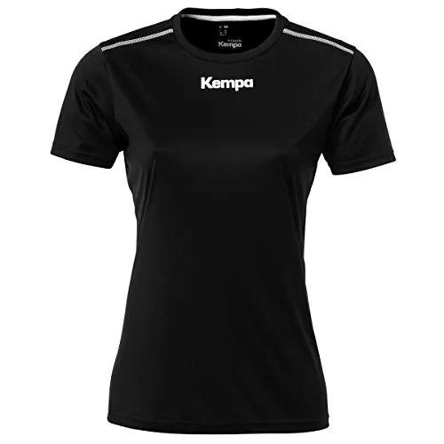 Kempa FanSport24 Kempa Handball Polyester Shirt Kurzarm Training Top Rundhals Frauen schwarz Größe L