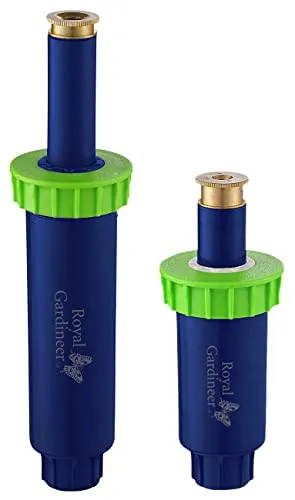 Royal Gardineer Bewässerung: 2er-Set versenkbare Bewässerungssprinkler mit 3 Sprühköpfen, bis 50 qm (Beregnung, Versenkregner Set, Bewässerungscomputer)