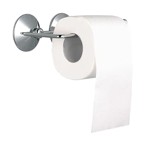MSV 140326 WC-Rollenhalter Toilettenpapierhalter mit Saugnapf ohne Bohren 17,5 x 9 x 3 cm
