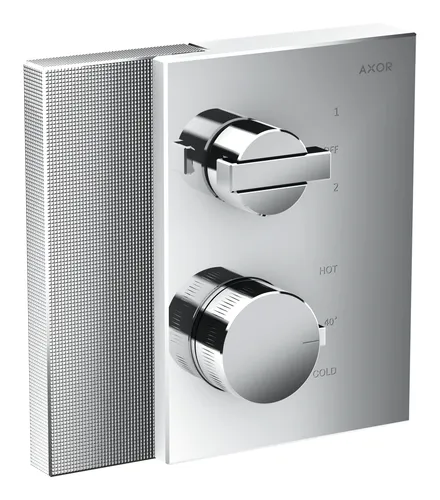 Axor Edge Thermostat Unterputz - Chrom (Diamantschliff) - Wannen- & Duscharmaturen mit präziser Temperaturregelung für maximalen Komfort und elegantes Design.