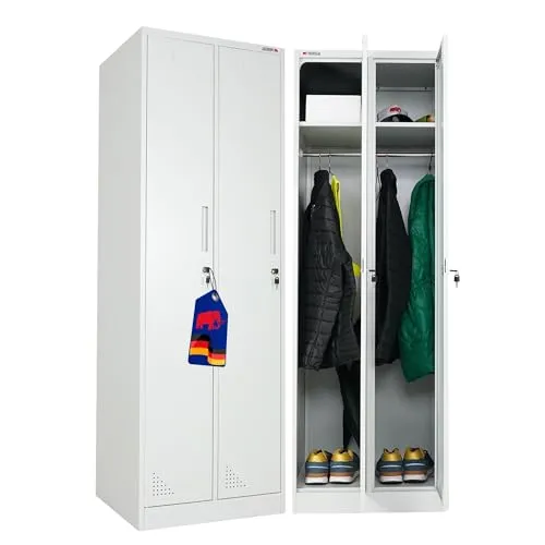 PROREGAL Spind Schrank Elephant Metall 2 Abteile
