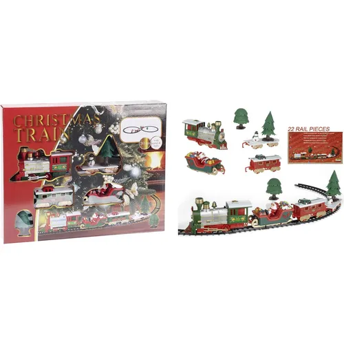 ECD Germany Weihnachtszug Set mit Licht & Sound