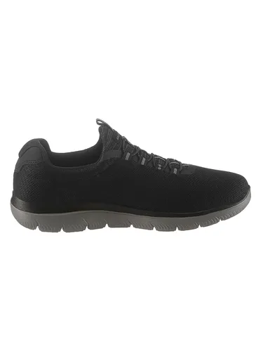 Skechers Herren Summits-52811 Sneaker - Schwarz Black Charcoal, 40 EU, sportlicher Komfort mit flachem Mesh-Strick und waschmaschinenfest