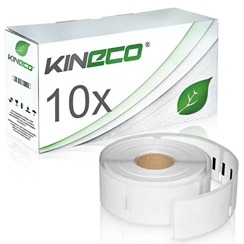 Vielzweck-Etiketten Rollen kompatibel mit Dymo 11355 für Dymo LabelWriter 450 Twin Turbo, Labelwriter 400 Twin Turbo, 310, 320, 330 Series Turbo, SE450 - je 500 Etiketten 19x51mm 10