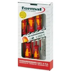 FORMAT Schraubendreher-Set VDE 6tlg. mit Spannungsprüfer von FORMAT