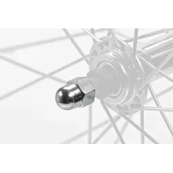 Hut Mutter M10x21 Fahrrad Hinterrad Achse Nabe  Schlüsselweite 15mm - Silber