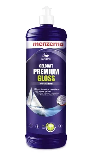 Menzerna Marine GELCOAT Gelcoat Premium Gloss Bootspolitur 1L - Reiniger für Boote mit High-End Poliermineralien für ultimativen Tiefenglanz und Werterhaltung Ihres Bootes. Ideal für ökonomisches Strömungsverhalten.
