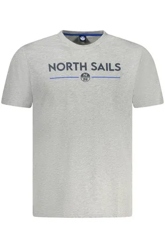 North Sails T-Shirt Graues Herren T-Shirt mit Rundhals & Druck –