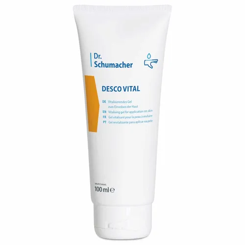 DESCO VITAL Hautgel - 500 ml - Massageöl für intensive Hautpflege, mit feuchtigkeitsspendenden Inhaltsstoffen für eine geschmeidige und gesunde Haut.