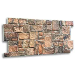 3D PVC Wandpaneele Wandverkleidung PVC-Verkleidung Stein Holz Mosaik Fliesen Imitation (ca. 0,5qm) - Braun