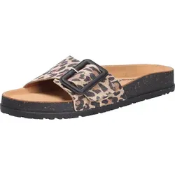 Tamaris Pantolette aus echtem Leder in braun von Tamaris
