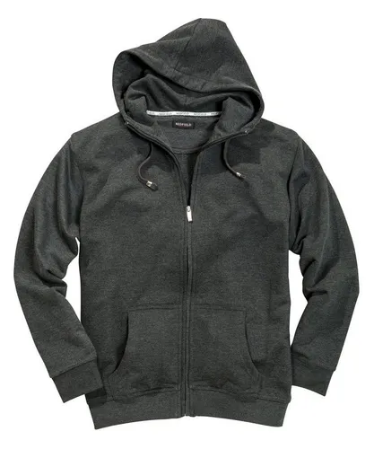 Redfield Sweatjacke Übergröße anthrazit Melange, Größe: 8XL - Hochwertige XXL Sweatjacke für Herren in anthrazit Melange. Ideal für Übergrößen, mit optimaler Passform und hautsympathischer Baumwolle für höchsten Tragekomfort.