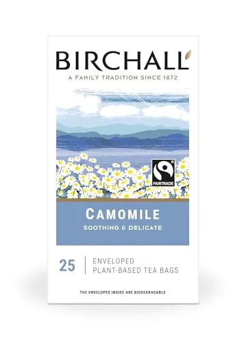 Birchall Teebeutel, Kamillentee Geschenkset, koffeinfreier Tee mit vollem Geschmack, perfekte vegane Geschenke, 25 umhüllte pflanzliche Teebeutel
