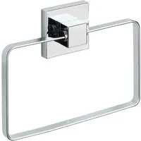 WENKO Vacuum-Loc Wand Handtuchring Quadro - Handtuchring ohne Bohren aus rostfreiem Edelstahl, flexibel anbringbar und bis 33 kg belastbar - ideal für jedes Bad