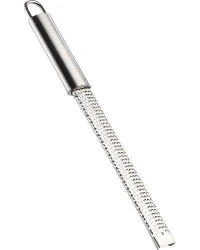 Rosenstein & Söhne Muskatreibe: Parmesanreibe Feinreibe rasiermesserscharf, photo-geätzt, Edelstahl (Zitronenreibe, Käsereibe, Rasierklingen)