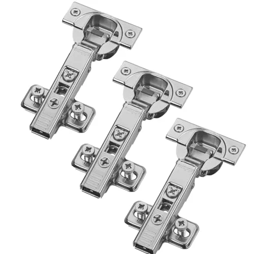 3er Set BLUM Topfband Eckanschlag 71B3580 110° mit Schließautomatik inkl. Montageplatte 173L8100 und Systemschrauben