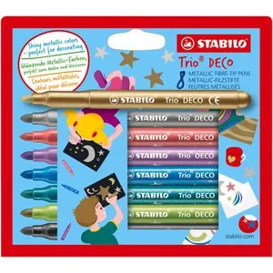 STABILO Trio Deco Etui 8 Stück in blau von STABILO