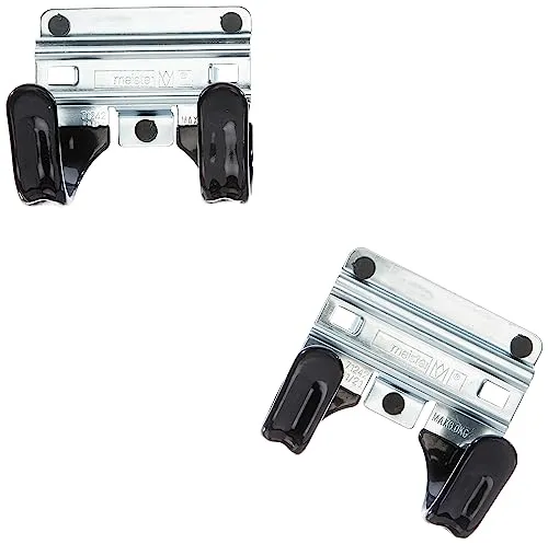 Meister Gerätehalter Doppelhaken - 2 Stück, lose - Leichte Montage - Für T-Griffe / Wandhalter / Werkzeughalter / Gartengeräte-Halter / Spatenhalter / 9952540