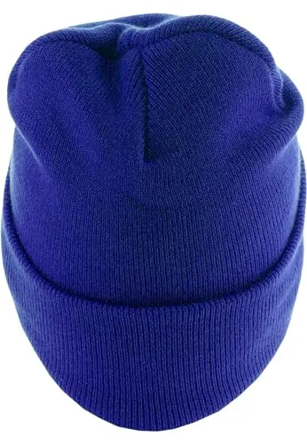 MSTRDS Beanie Basic Flap Long Version, Royal, one size