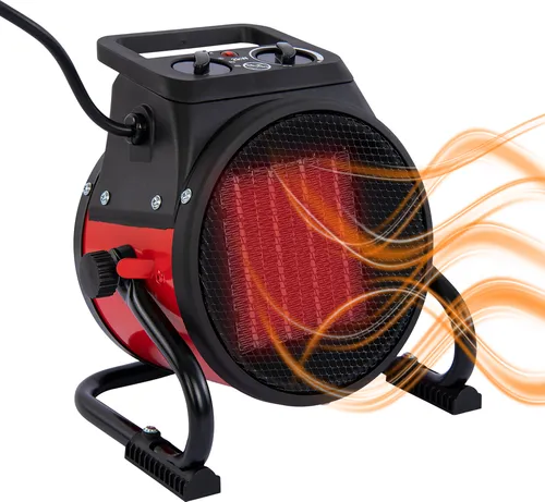 Grafner Keramik Heizlüfter 2000 Watt - 3 Heizstufen, PTC-Element für schnelle Wärme, ideal für Stauballergiker und mit Überhitzungsschutz