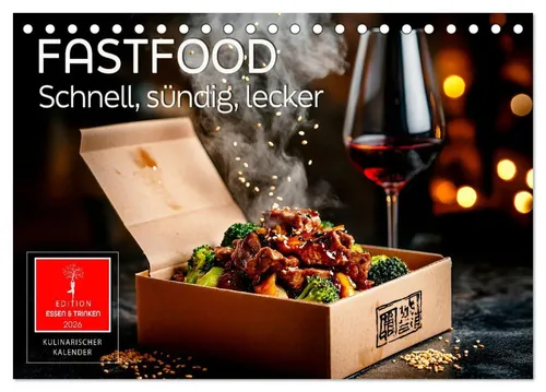 Peter Roder | Fastfood - schnell, sündig, lecker (Tischkalender 2026 DIN A5) - Entdecken Sie kulinarische Inspirationen mit diesem 2026 Tischkalender. Ideal für Feinschmecker, die schnelle und leckere Rezepte lieben. Perfekt als Geschenk oder für die eigene Küche.