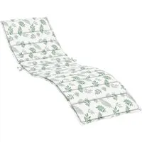 vidaXL Sonnenliegen-Auflage mit Blattmuster aus Oxford-Gewebe - Gestalte deinen Außenbereich neu mit dieser komfortablen Auflage! Das wasserabweisende Oxford-Gewebe ist langlebig und atmungsaktiv, während die weiche Polsterung optimalen Sitzkomfort bietet. Ideal für Garten und Terrasse.