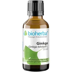 GINKGO Ginkgo bilobae L. 50 ml Tropfen Tinktur - Hochwertige Tinktur mit Ginkgo-Extrakt, ideal zur Unterstützung der täglichen Pflege. Praktische 50 ml Flasche für einfache Anwendung.