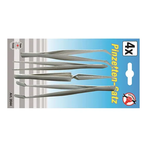 BGS-2044 I Pinzetten-Satz, 105-120 mm lang, 4-tlg.