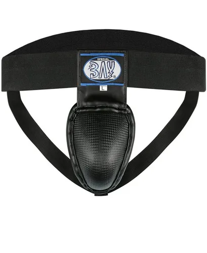 BAY-Sports Tiefschutz Titan Herren Jungen Suspensorium Sport schwarz Metall Titan, Für Erwachsene und Kinder, S - XL, Metall Becher unzerbrechlich
