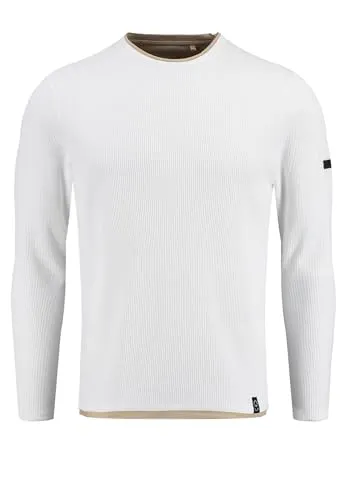 KEY LARGO Herren Stefano Round Sweatshirt, Waffeloptik, XXL von KEY LARGO