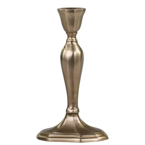 Chic Antique Kerzenhalter Antik Messing 18 cm - Eleganter Kerzenhalter aus hochwertigem Messing, ideal für stilvolle Dekoration. Mit einer Höhe von 18 cm bringt er warmes Licht in jeden Raum.