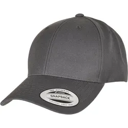 Flexfit Premium Curved Visor Snapback Cap, dark grey