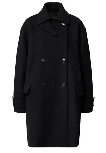 BOSS Orange Regular Fit Mantel 'CISABEL' aus Woll-Mix in Black, Größe 34 - Eleganter Damenmantel von BOSS Orange im Regular Fit. Der Woll-Mix bietet eine angenehme Haptik, während der Stehkragen und die praktischen Taschen Funktionalität und Stil vereinen.
