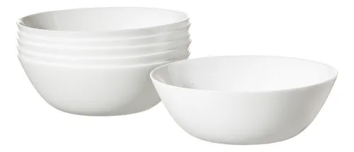 Ritzenhoff & Breker Schale fresh Ø 16 cm - 6er Set - Moderne Schüsseln aus Mikrowellen- und spülmaschinenfestem Opal Glas, ideal für den täglichen Gebrauch und stilvolles Servieren.