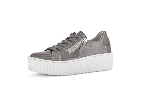 Gabor Damen Low-Top Sneaker, Frauen Halbschuhe,Business,Freizeit,straßenschuhe,Strassenschuhe,Sportschuhe,Freizeitschuhe,Grey,36 EU / 3.5 UK