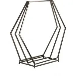 UNUS Holzhalter 6 eckig schwarz klein