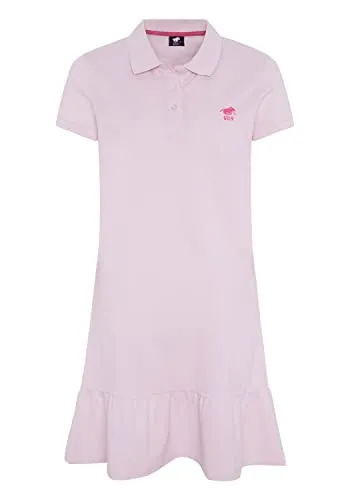 Polo Sylt Damen Polokleid mit Volantsaum, Pink Lady, XS von POLO SYLT