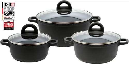 Elo Basic Topf-Set Black, Aluminiumguss (6-tlg.)