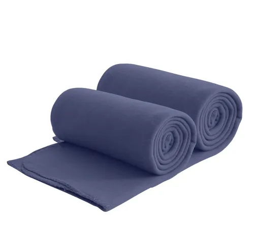 Wohndecke 2er Set eco-line Fleecedecke ca. 130x160, wometo, OEKO-TEX®, 100% recyceltes Material, Antipilling