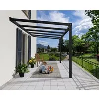 Palram - Canopia Terrassendach Stockholm Alu 370x331 cm - Hochwertige Terrassenüberdachung aus Aluminium mit einfacher DIY Montage. Ideal für wettergeschützte Outdoor-Bereiche und hohe Schneelast von 120 kg/m².