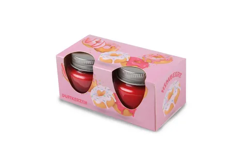 HS Candle Duftkerze Raumduft 2er-Pack (2-tlg), Kerze im Glas mit Deckel, 2er Pack je ca. 7 Std. Brenndauer