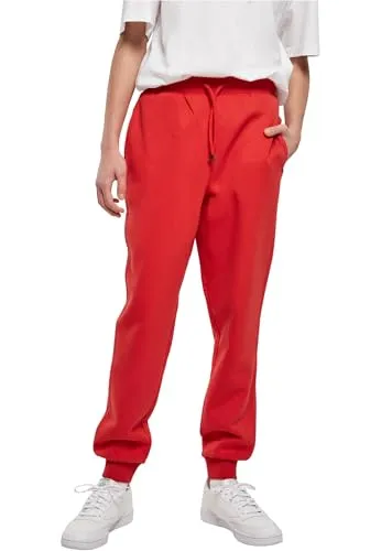 Urban Classics Herren Basic Sweatpants hugered, S - Sport-Jogginghose für Herren, bequem und vielseitig einsetzbar mit elastischem Bund und seitlichen Taschen für praktische Aufbewahrung.