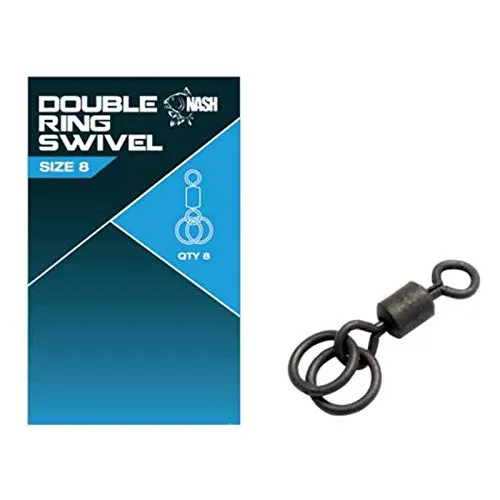 Nash Double Ring Swivel T8085 Wirbel Swivels Angelwirbel Karpfenwirbel