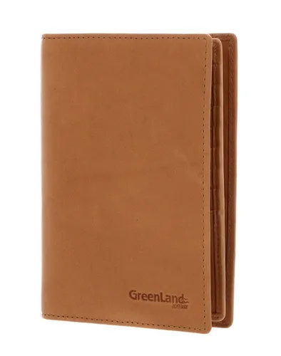GreenLand Nature Etui Passport / Document Case, aus echtem Rindsleder mit RFID-Blocker Schutz
