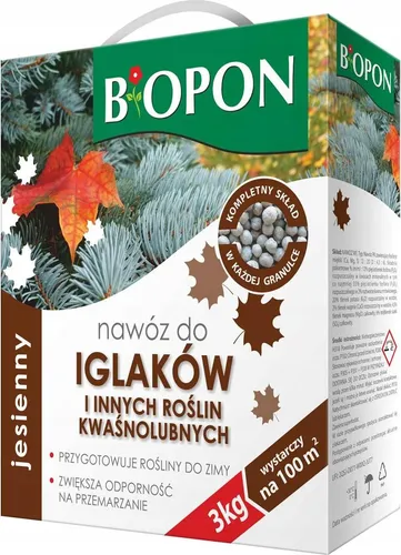 Koniferendünger Herbst Winter 3kg – Ideal für Thuja und Zypressen - Baumdünger für Herbst und Winter, fördert Verholzung und Frostresistenz, geeignet für Sträucher und Hecken. Hohe Ergiebigkeit für ca. 100 m²!