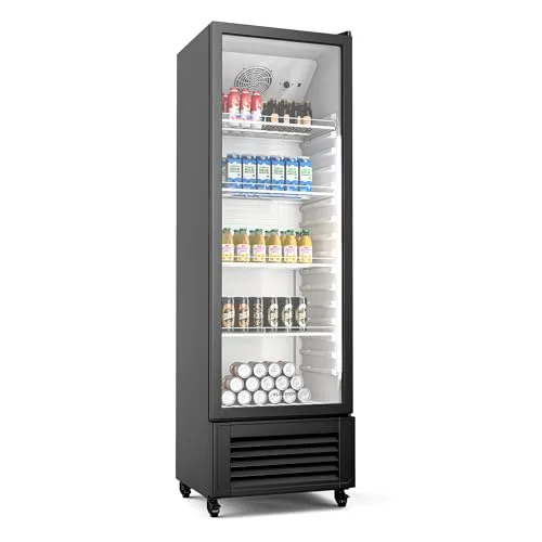Klarstein GrandCooler 306L Getränkekühlschrank - Getränkekühlschrank mit 306 L Kapazität, ideal für Cafés und Bars, bietet effiziente LED-Beleuchtung und hohe Flexibilität durch 4 bewegliche Räder.