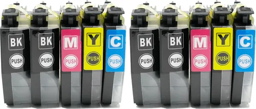 OBV Kompatibles Druckerpatronen 10er Set für Brother LC3213 LC3211