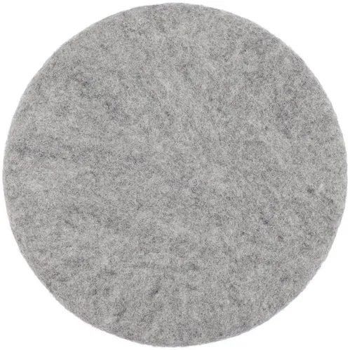 myfelt Flache Filz Sitzauflage Carl - Rund, Ø 36 cm, Grau - Sitzauflagen aus 100% Schurwolle, handgefertigt und FairTrade zertifiziert, bieten höchsten Komfort und eine stilvolle graue Kieselstein-Optik für jeden Stuhl.