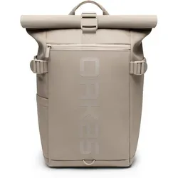 OAK25 Rolltop Rucksack Luminite - Reflektierender Daypack für Damen & Herren - SICHER UNTERWEGS: Der reflektierende Rolltop-Rucksack bietet Sichtbarkeit bei Dunkelheit. Flexibles Volumen von 16-19L und durchdachte Organisation mit Laptopfach für bis zu 16 Zoll. Ideal für Arbeit, Uni und Freizeit.